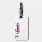 Gepäckanhänger - färben Sie Sie lustig (Rückseite vertikal)