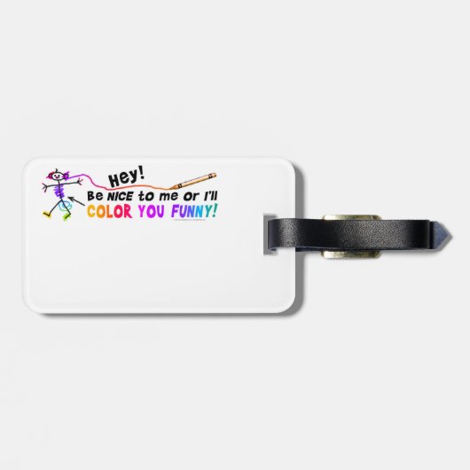 Gepäckanhänger - färben Sie Sie lustig (Rückseite horizontal)