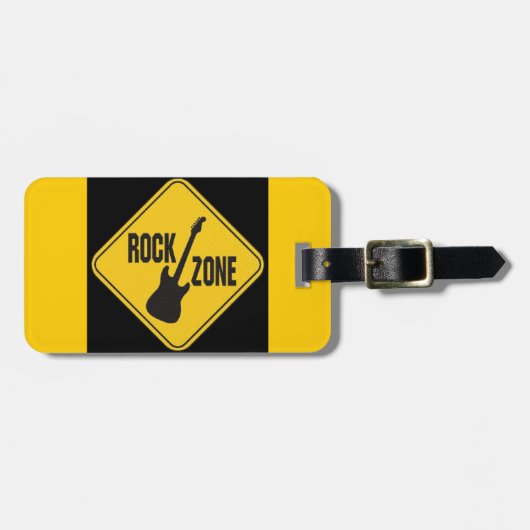 Gepäckanhänger, Felsenzone, Gitarre, Rock-and-Roll Gepäckanhänger (Vorderseite horizontal)