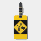 Gepäckanhänger, Felsenzone, Gitarre, Rock-and-Roll Gepäckanhänger (Vorderseite vertikal)