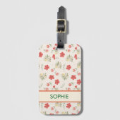 Gepäckanhänger floral  (Vorderseite Vertikal)