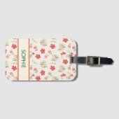 Gepäckanhänger floral  (Vorderseite (Horizontal))