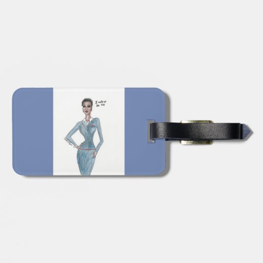 Gepäckanhänger. Flugbegleiter themenorientiert Gepäckanhänger (Rückseite horizontal)