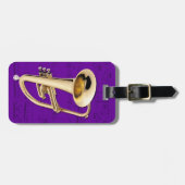 Gepäckanhänger - Flugelhorn - wählen Sie Farbe (Vorderseite horizontal)