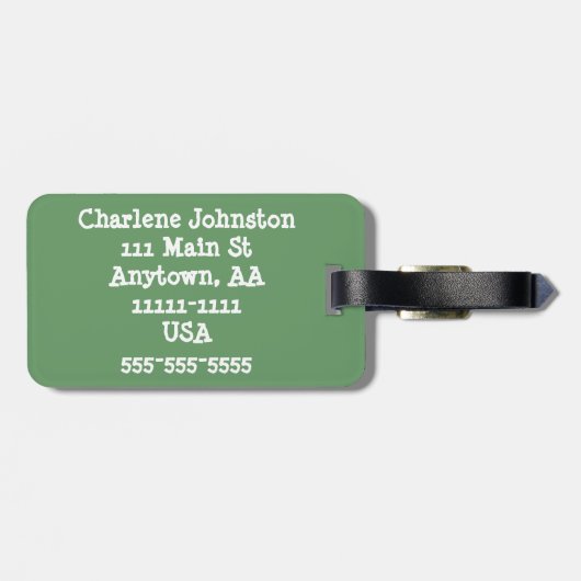 Gepäckanhänger Fox London (Rückseite horizontal)