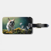 Gepäckanhänger französische Bulldogge (Rückseite horizontal)