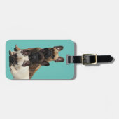 Gepäckanhänger französische Bulldoggen (Vorderseite horizontal)