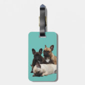 Gepäckanhänger französische Bulldoggen  (Rückseite vertikal)