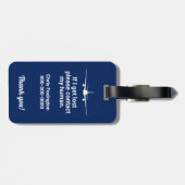 Gepäckanhänger | Funny Custom | Blau (Rückseite horizontal)