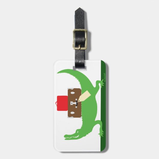 Gepäckanhänger für Alligator (Vorderseite vertikal)