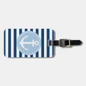 Gepäckanhänger für Ankerreisegepäck mit Streifen (Vorderseite horizontal)