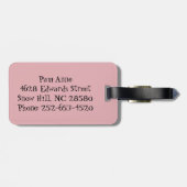 Gepäckanhänger für Atomrosa Ogee (Rückseite horizontal)