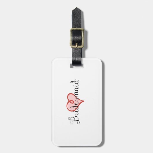 Gepäckanhänger für Brautjungfer (Vorderseite vertikal)