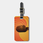 Gepäckanhänger für das Retro-Mikrofon (Vorderseite vertikal)