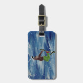 Gepäckanhänger für den individuellen Skifahrer (Vorderseite vertikal)