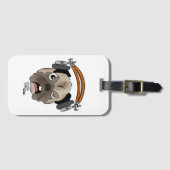 Gepäckanhänger für den kranken alten Hund mit Face (Vorderseite (Horizontal))