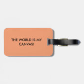 Gepäckanhänger für den Künstler unterwegs (Rückseite horizontal)