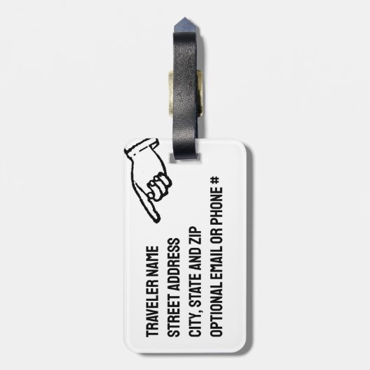 Gepäckanhänger für den Überpacker (Rückseite vertikal)