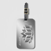 Gepäckanhänger für die Blume aus Metallic (Vorderseite Vertikal)