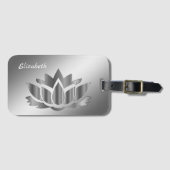 Gepäckanhänger für die Blume aus Metallic (Vorderseite (Horizontal))