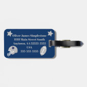 Gepäckanhänger für die Marine und die Graue Fußbal (Rückseite horizontal)