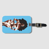Gepäckanhänger für die schwarze Frau mit Fettschri (Vorderseite (Horizontal))