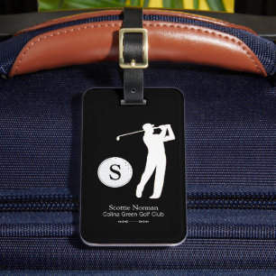 >Gepäckanhänger für einen Golfer Man BlackWhite Gepäckanhänger