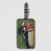 Gepäckanhänger für Enten, Holzente (Vorderseite Vertikal)