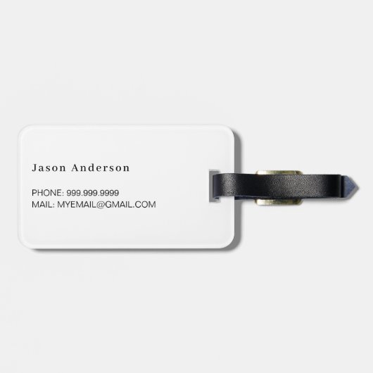 Gepäckanhänger für Fotos (Rückseite horizontal)