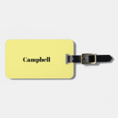 Gepäckanhänger für gelben individuelle Name (Vorderseite horizontal)