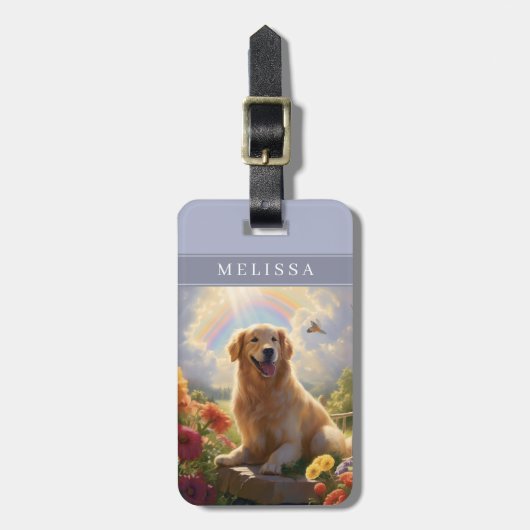 Gepäckanhänger für Golden Retriever Hunde (Vorderseite vertikal)