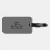 Gepäckanhänger für Grau und Schwarz (Rückseite horizontal)