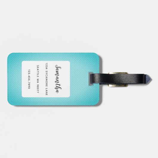 Gepäckanhänger für Katzen (Rückseite horizontal)