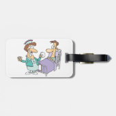Gepäckanhänger für Krankenschwester und Patient (Rückseite horizontal)