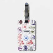 Gepäckanhänger für kundenspezifische Briefmarke (Rückseite vertikal)