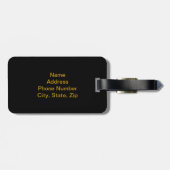 Gepäckanhänger für kundenspezifische Goldkleber un (Rückseite horizontal)