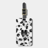 Gepäckanhänger für mit Monogramm Fußballspieler (Vorderseite vertikal)