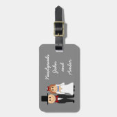 Gepäckanhänger für Neuvermählte - personalisiert (Vorderseite vertikal)