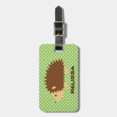 Gepäckanhänger für niedliche Igel (Vorderseite vertikal)