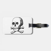 Gepäckanhänger für Schädel und Knochen (Rückseite horizontal)