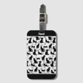 Gepäckanhänger für schwarze Katzen (Vorderseite Vertikal)