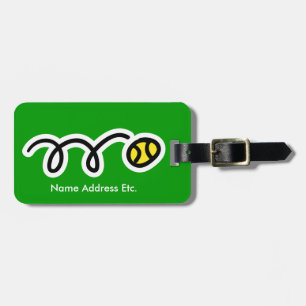 Gepäckanhänger für Tennis mit individuellem Text