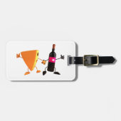 Gepäckanhänger für Wein und Käse (Vorderseite horizontal)