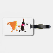 Gepäckanhänger für Wein und Käse (Rückseite horizontal)