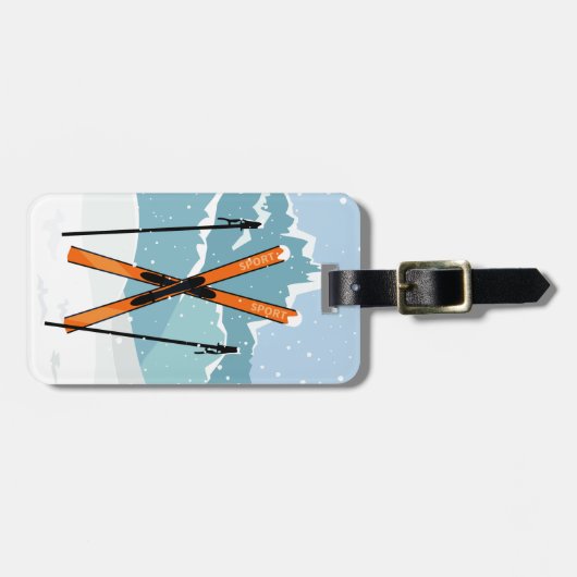 Gepäckanhänger für Winterski (Vorderseite horizontal)