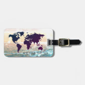 Gepäckanhänger für World Map Template (Vorderseite horizontal)