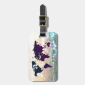 Gepäckanhänger für World Map Template (Vorderseite vertikal)