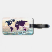 Gepäckanhänger für World Map Template (Rückseite horizontal)