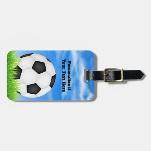 Gepäckanhänger Fußball (Vorderseite horizontal)