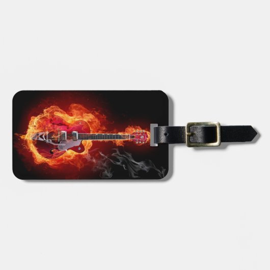 Gepäckanhänger, Gitarre, Rock-and-Roll, Hölle Gepäckanhänger (Vorderseite horizontal)